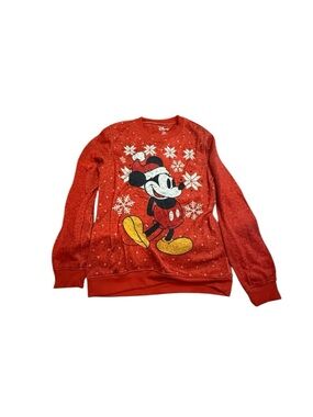 Disney Mickey Mouse Red Holiday Sweater -